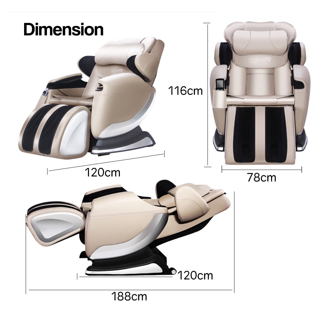 FORTIA Electric Massage Chair Full Body Reclining Zero Gravity Shiatsu Recliner Back Kneading