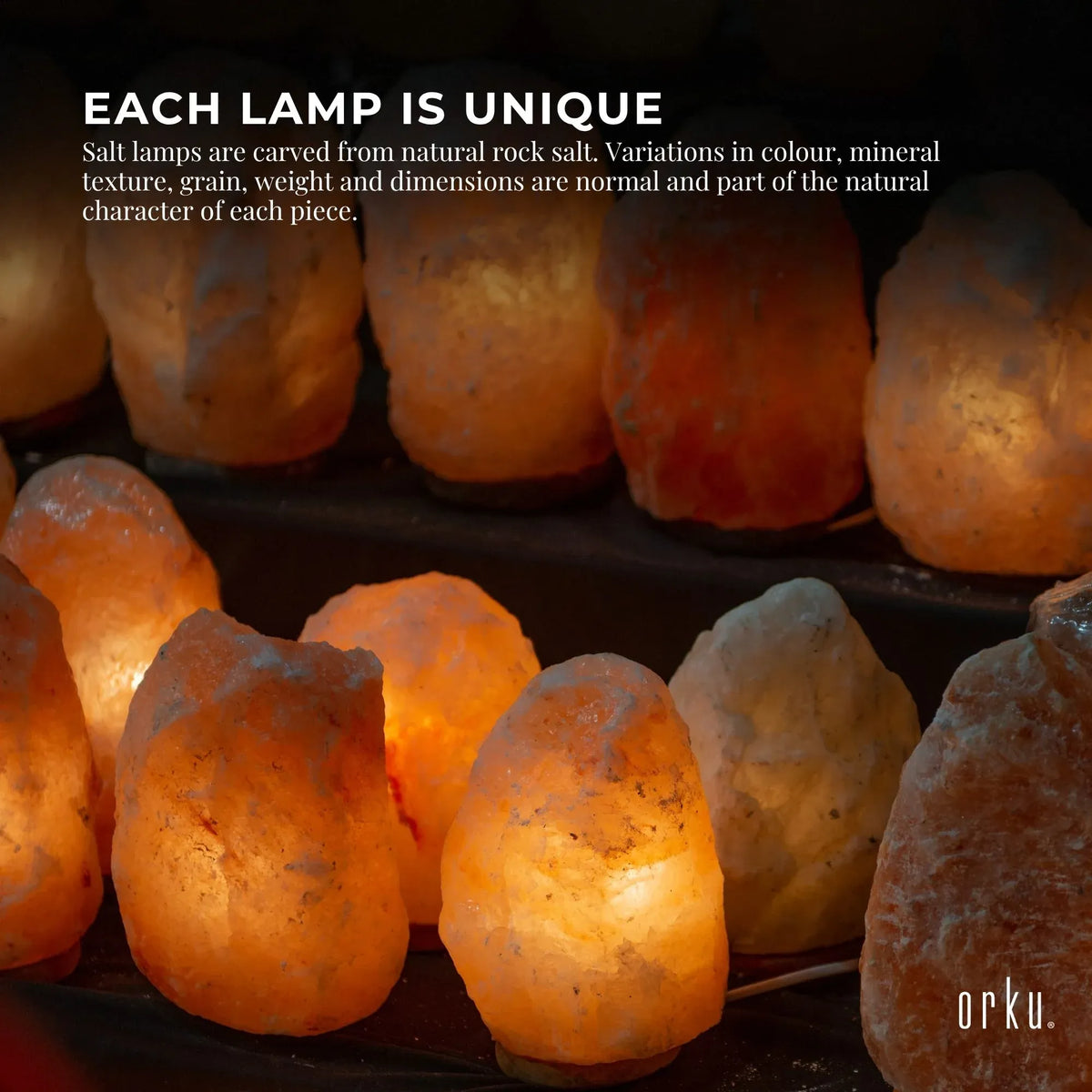 Orku Cylinder Shape Himalayan Pink Salt Lamp - Hand Carved Tube Night Light