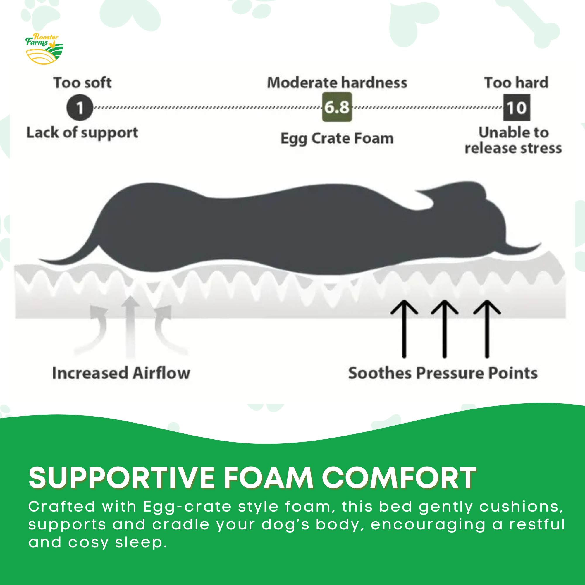 Orthopaedic Dog Bed XL Grey - Memory Foam Mattress Waterproof Removable Cover