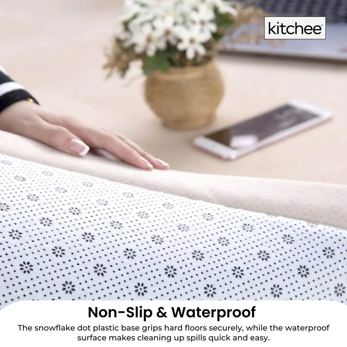 Kitchee Foam Floor Mat 200x200cm - Padded Thick Soft Tatami Style Rug Grey
