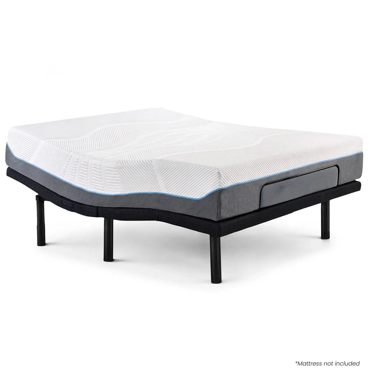 Therapedic Advance Queen Adjustable Bed Frame Base with Head Tilt, Massage, USB & Wireless Remote