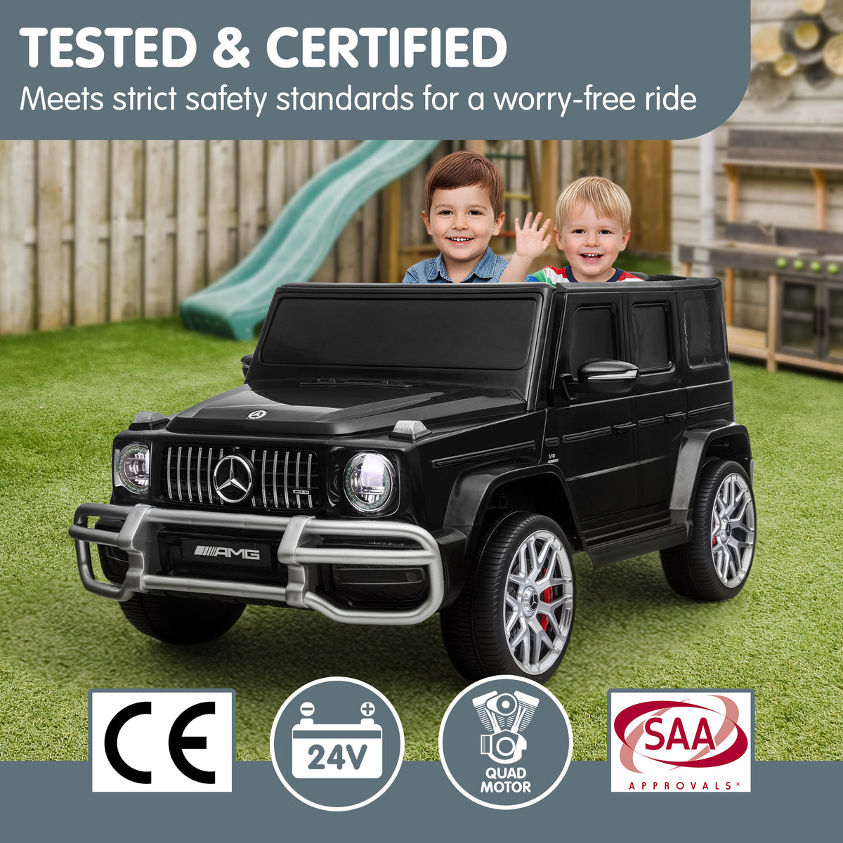 Kahuna Mercedes Benz AMG G63 Kids Electric Two Seater Ride On Car with Remote Control