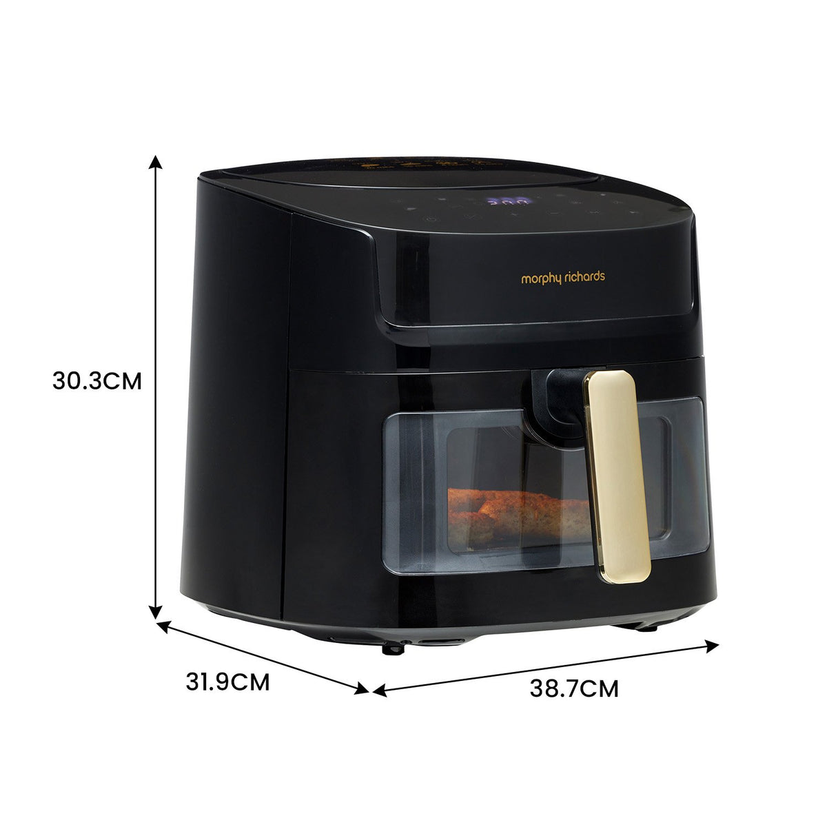 Morphy Richards 6.5L Digital Air Fryer MRAF72BK LED Touch Panel 8 Preset Cooking Programs Non Stick Drawer - Black