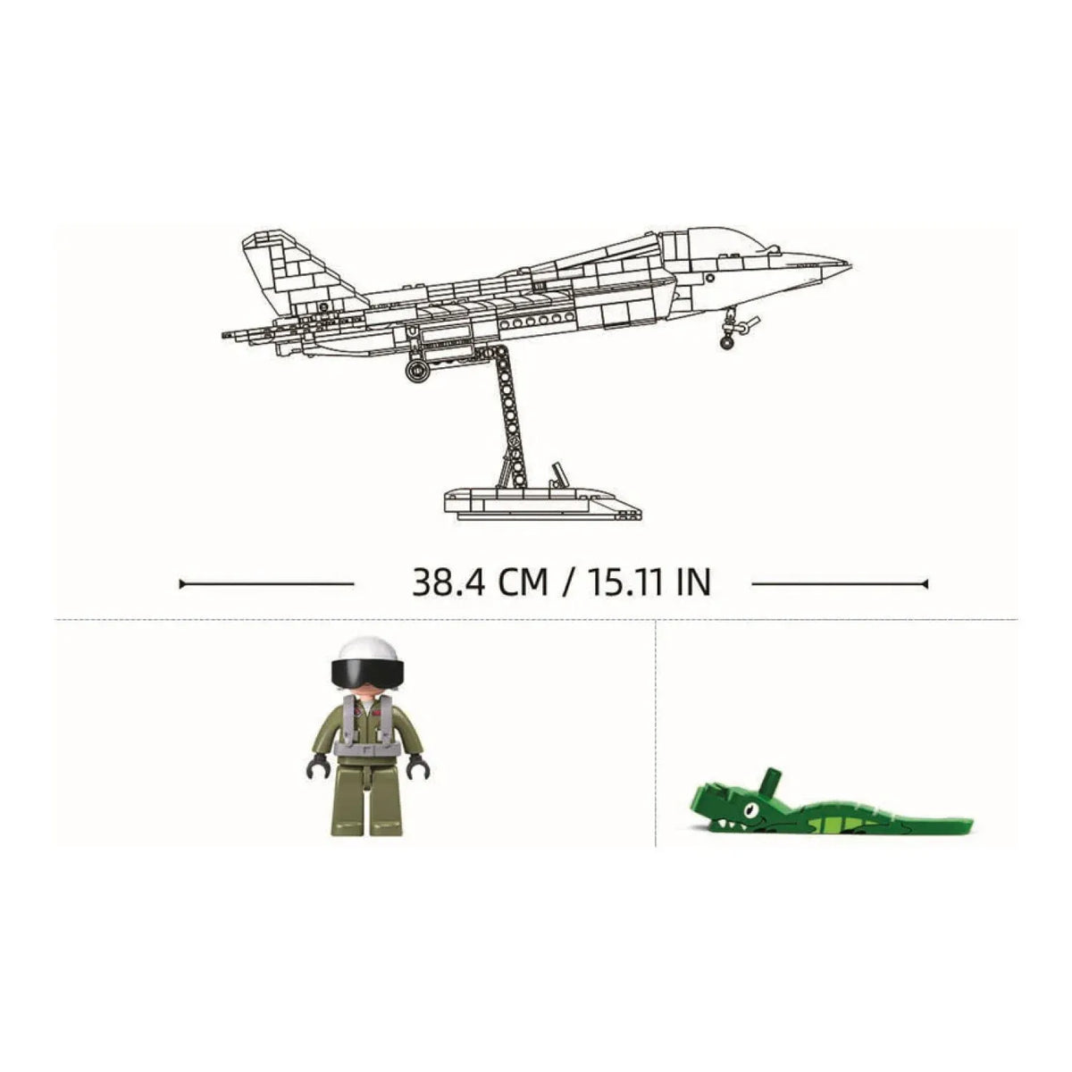 Sluban B1186 Model Kit 1:44 J35 Carrier Fighter Chinese Stealth Jet Plane PLAAF Building Blocks DIY Set Toy