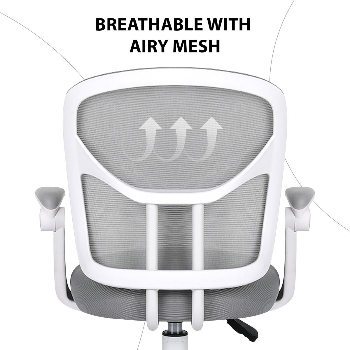 Kids Desk Chair - Children Office Study Seat with Footrest NOVA - Grey