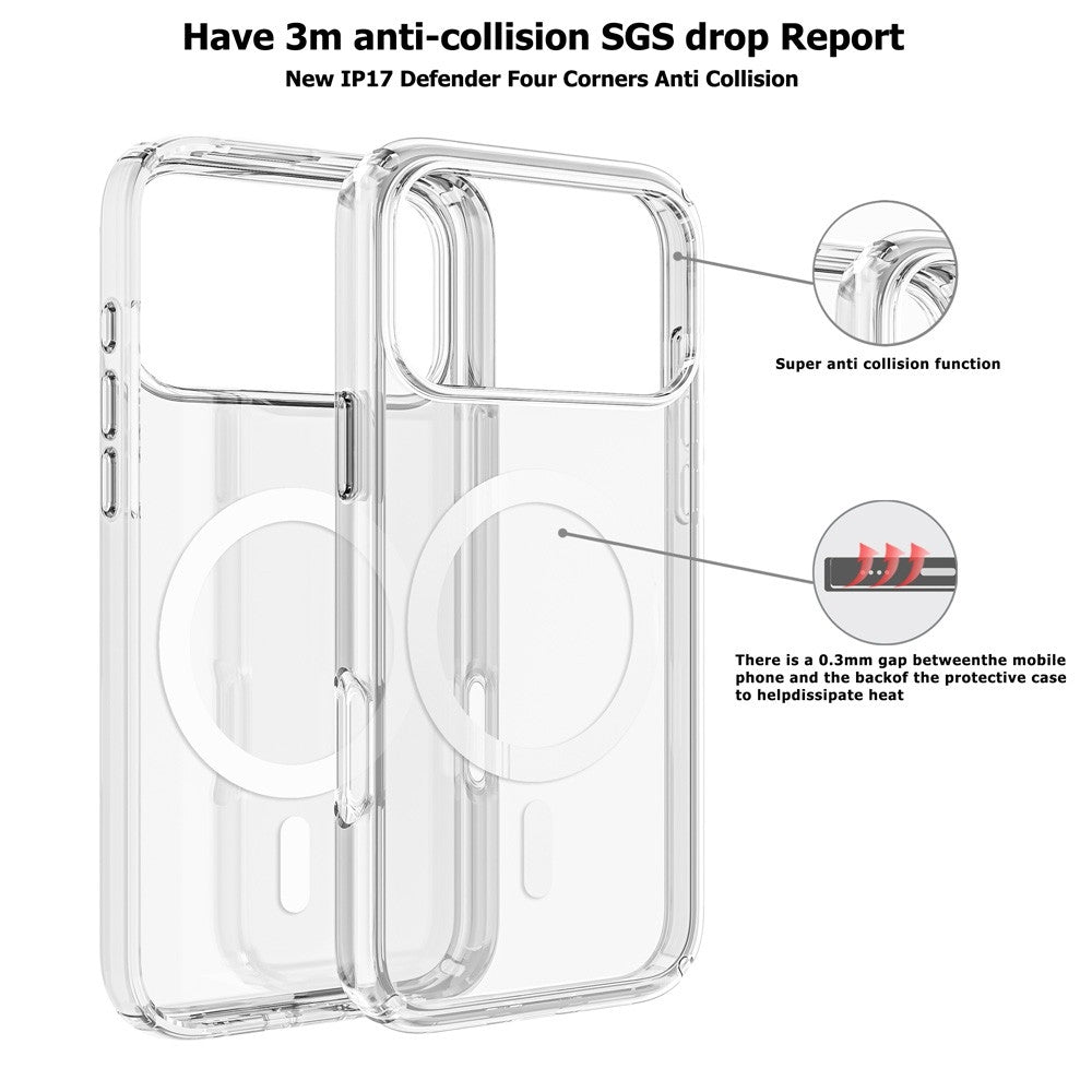 UTIA Ultimake Shockproof Transparent Case Cover With Magnetic Ring for iPhone 17 Air