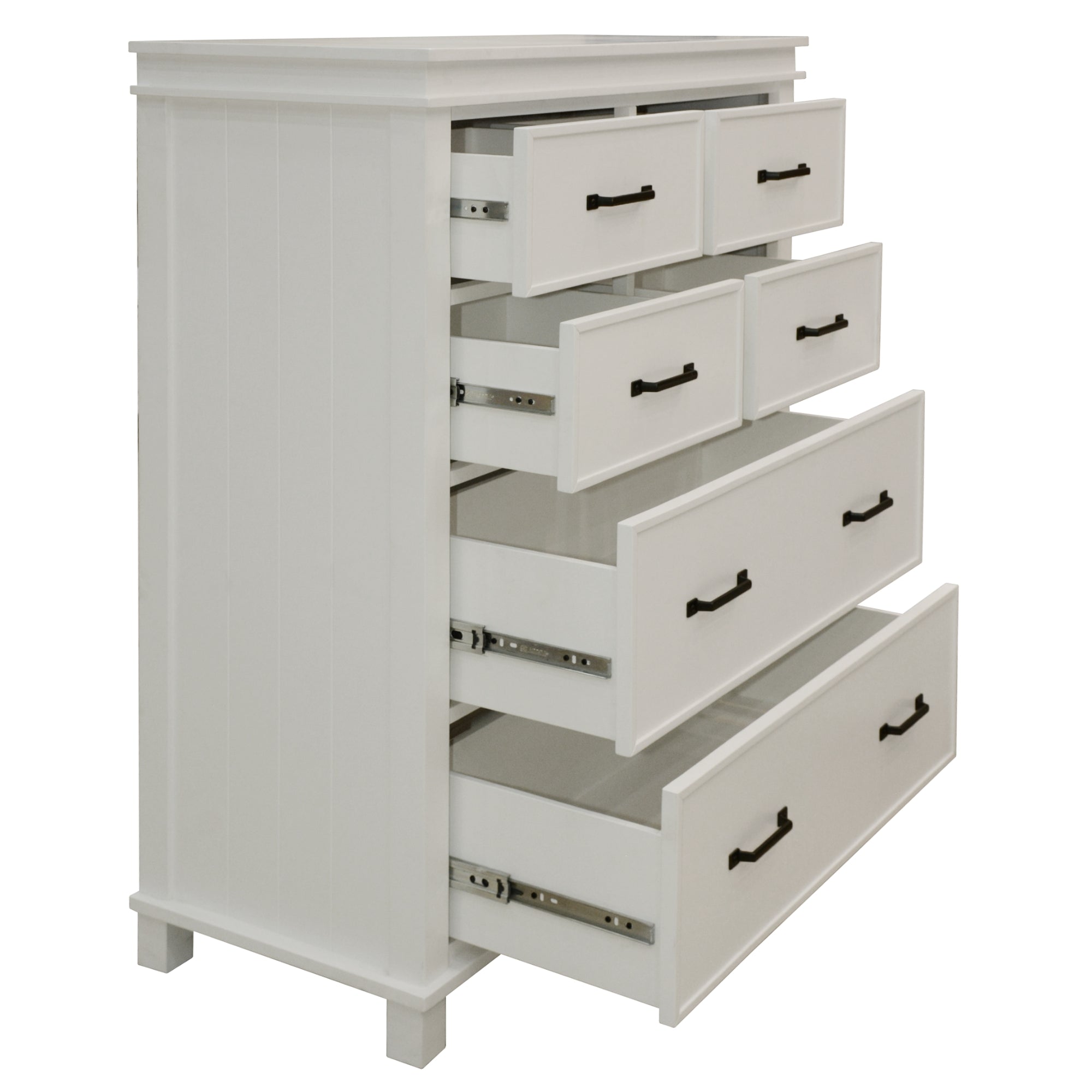 Lily Bedside Tallboy 3pc Bedroom Set Nightstand Storage Cabinet - White