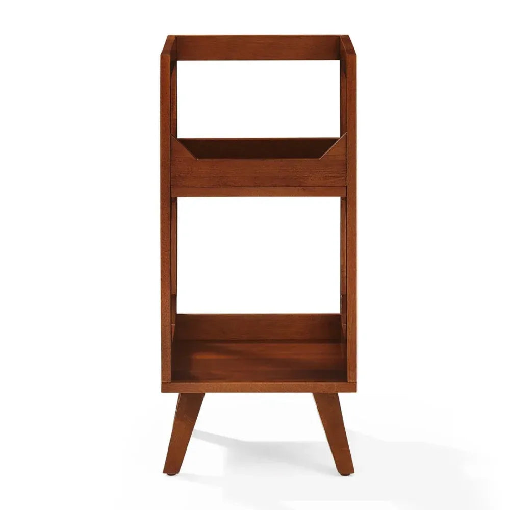 Crosley Asheville Small Vinyl Storage Stand Walnut