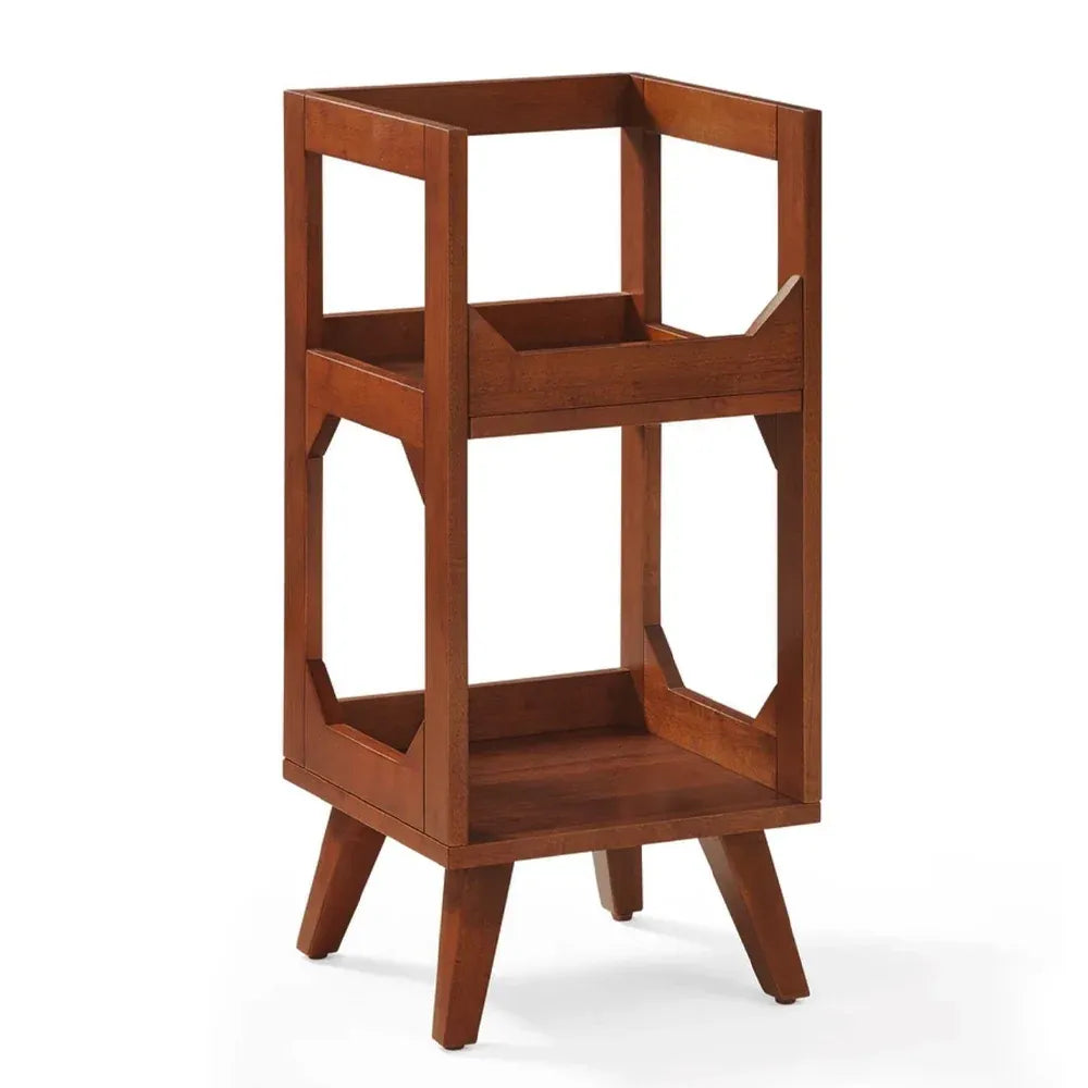 Crosley Asheville Small Vinyl Storage Stand Walnut