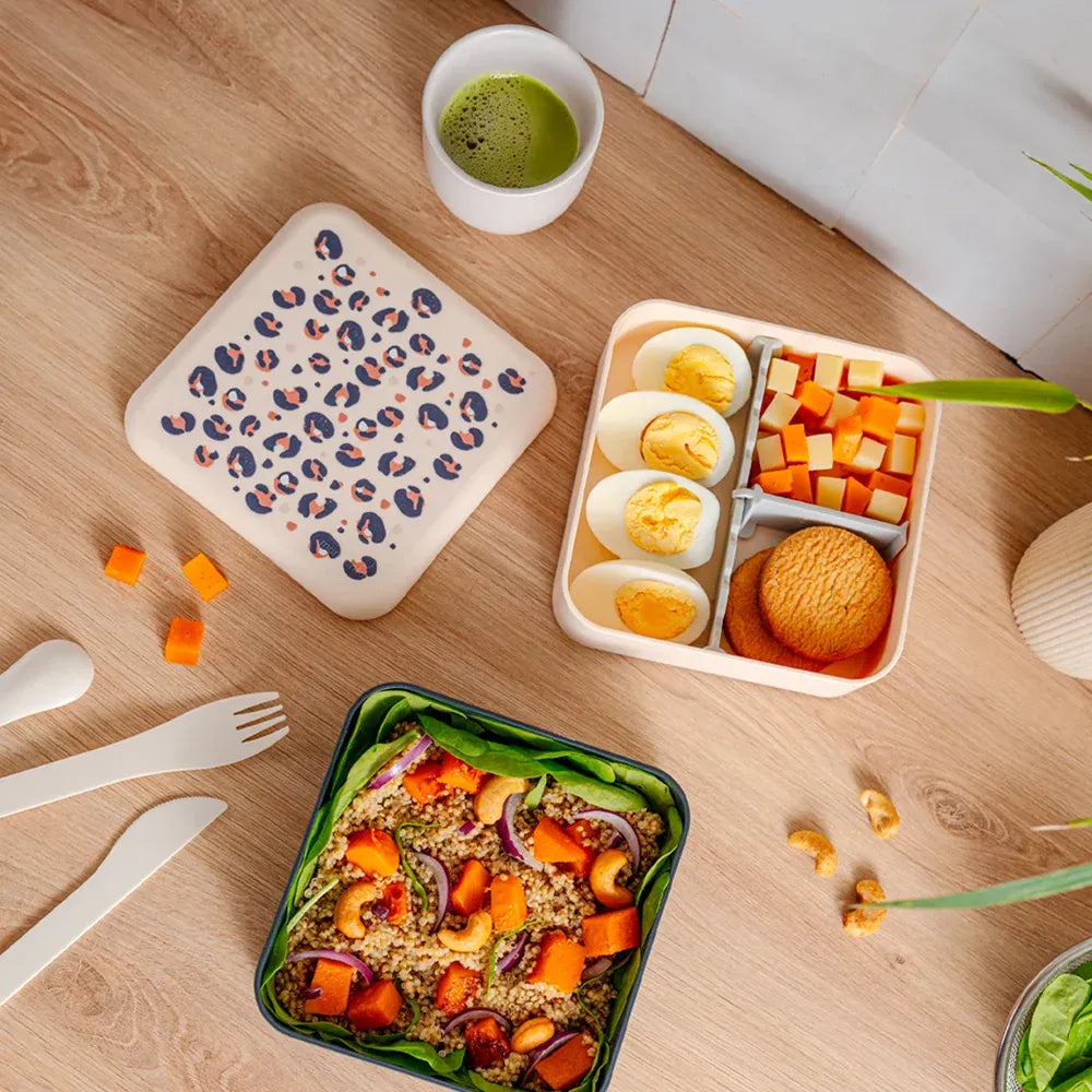Monbento Flex - The 2 Compartment Lunch Box with Cutlery - Leopard
