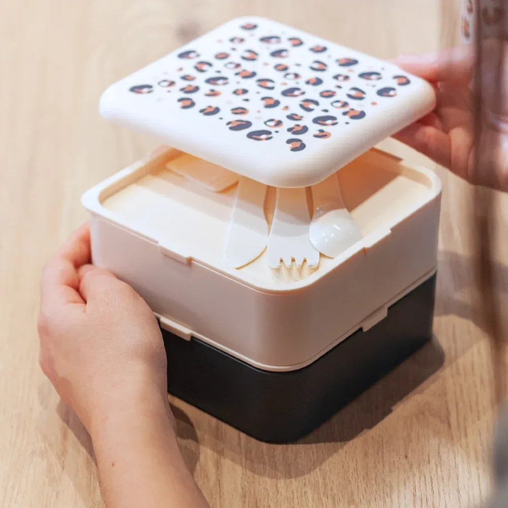 Monbento Flex - The 2 Compartment Lunch Box with Cutlery - Leopard