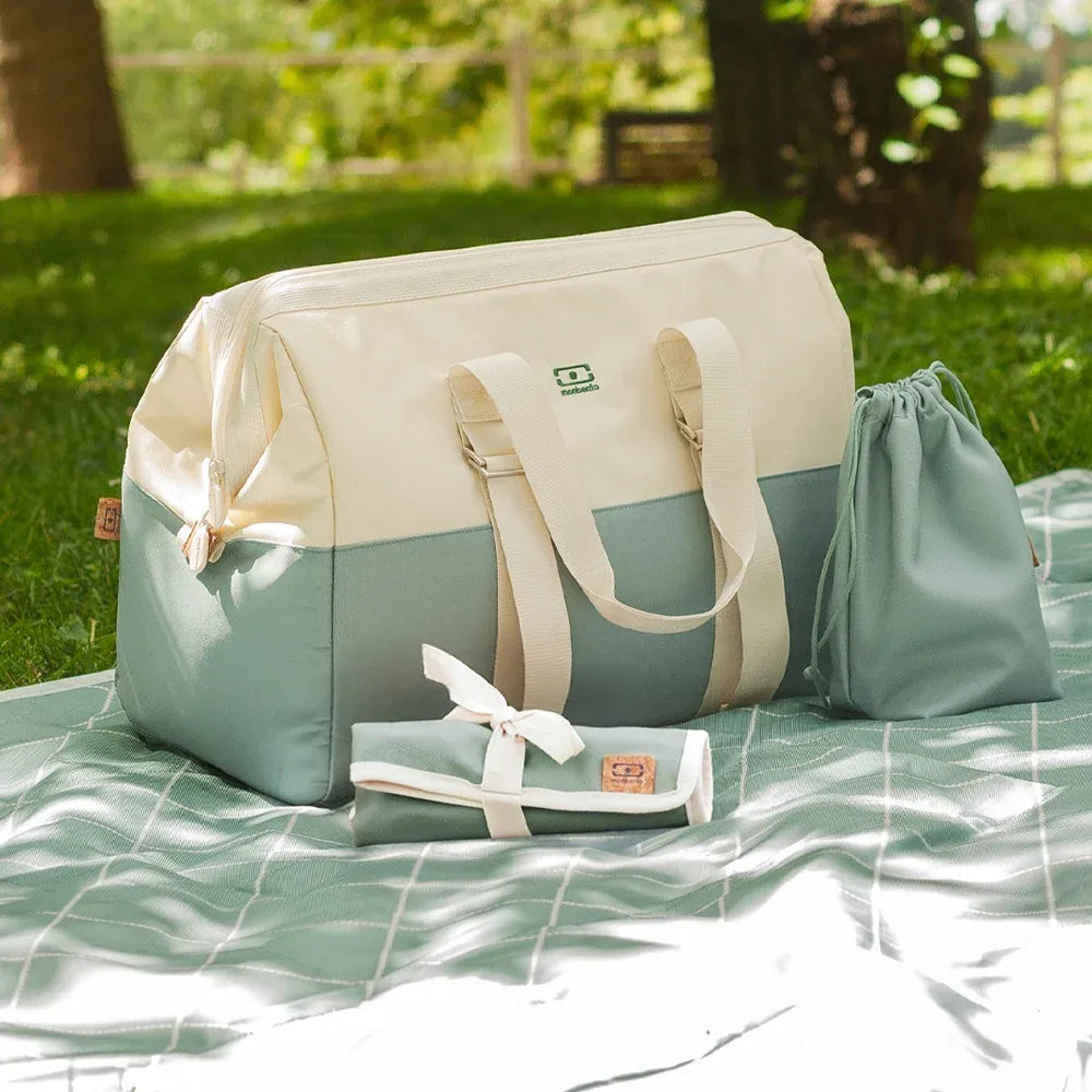 Monbento Escape - The XXL Insulated Bag For All Your Outings - Green Natural