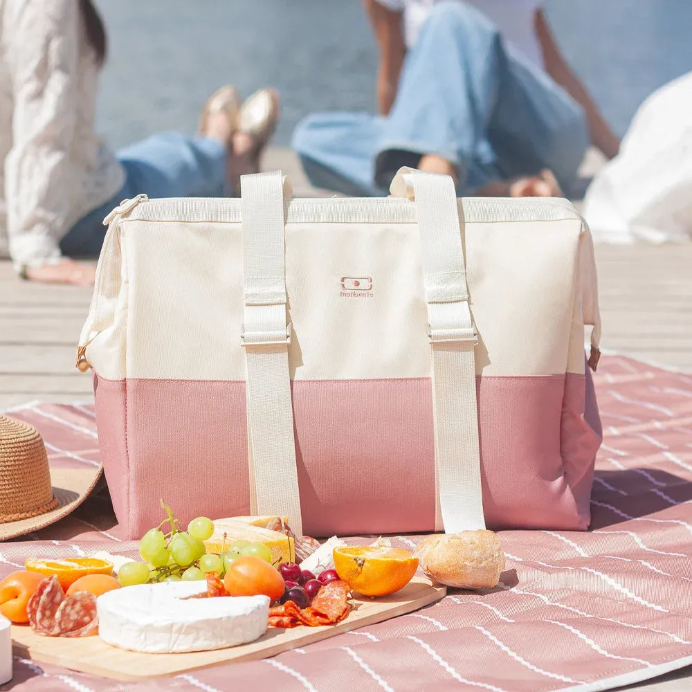 Monbento Escape - The XXL Insulated Bag For All Your Outings - Pink Moka