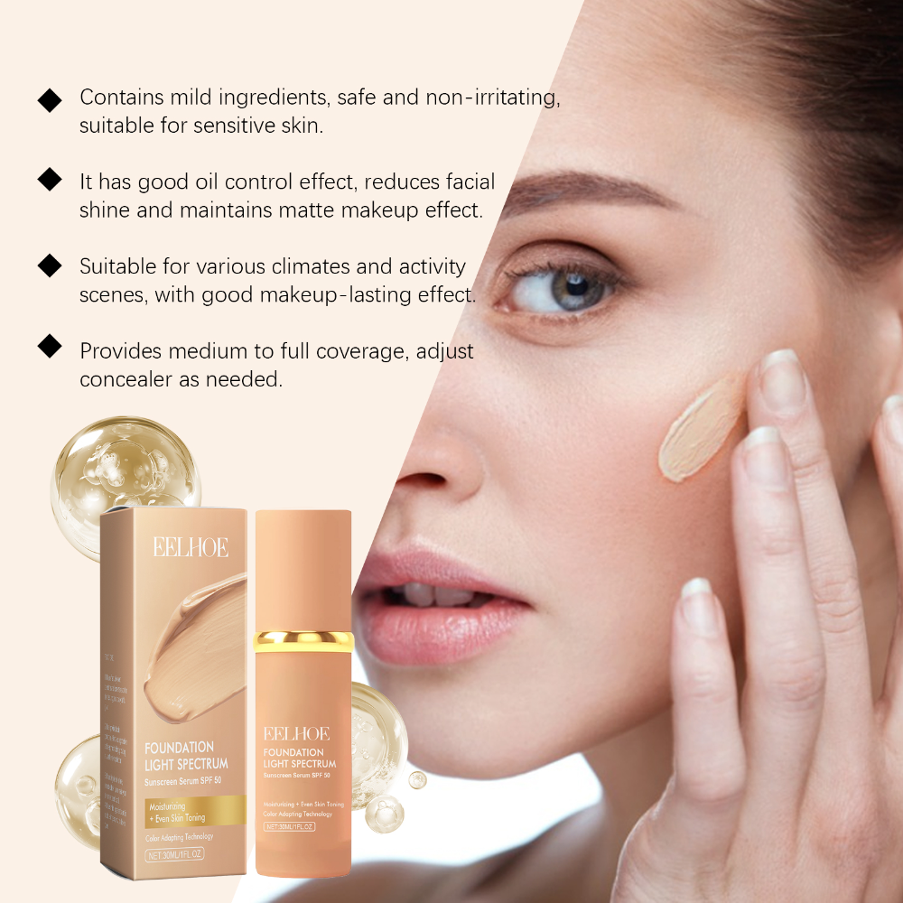 EELHOE Concealer Warm Change Liquid Foundation Concealer Moisturizing Liquid Foundation For Youthful Radiance Without False White Moisture