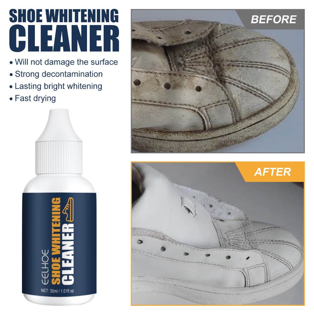 EELHOE Shoe Whitening Cleaner, Small White Shoes Clean Stains Remove Yellow Whitening Portable Cleaner