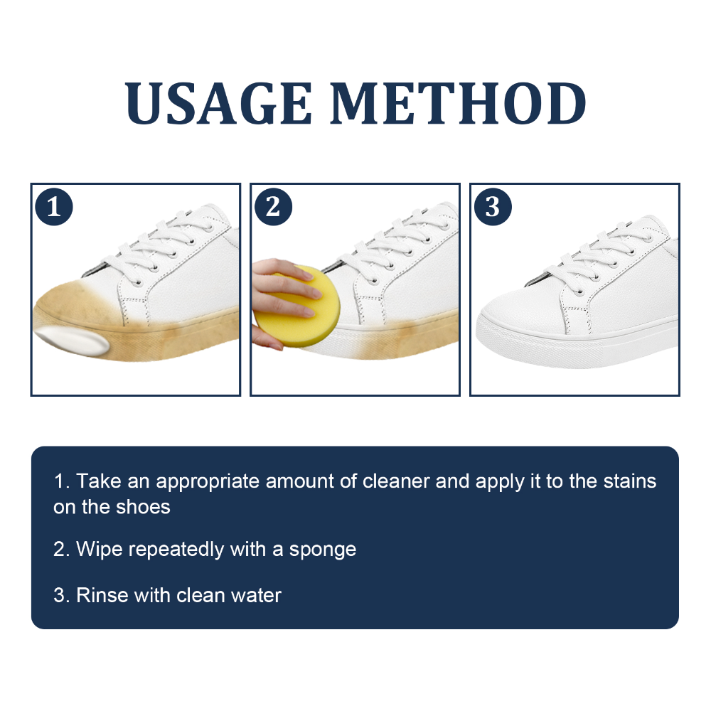EELHOE Shoe Whitening Cleaner, Small White Shoes Clean Stains Remove Yellow Whitening Portable Cleaner