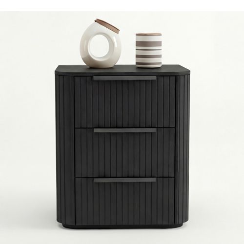 Bedroom Suite 5 Pcs In Black Colour with Dresser and Tallboy