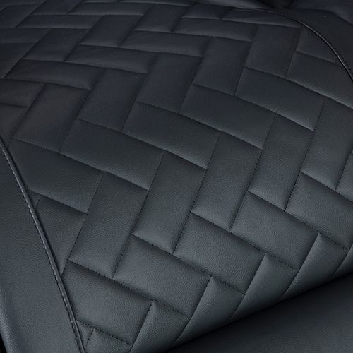 1 Seater Air leather Power Recliner Sofa with LED Light In Black