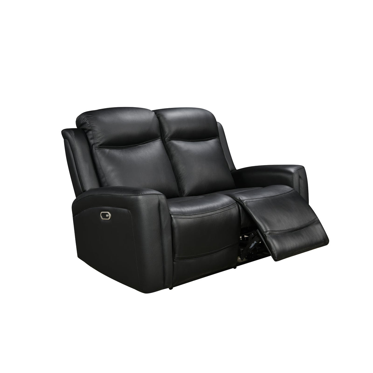 2 Seater Electric Leather/PVC Black Recliner