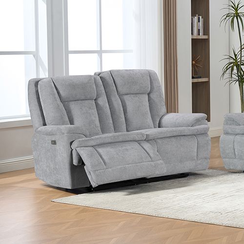 2 Seater Power Recliner Chair in Grey