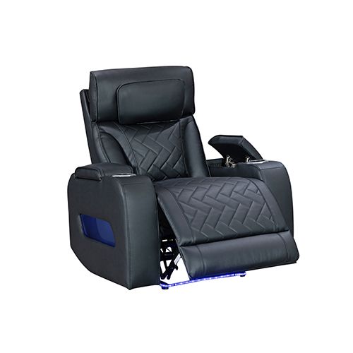 3+1+1 Seater Power Recliner Sofa Set with LED Light In Black