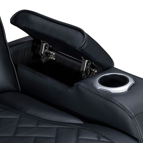 3+2+1 Seater Power Recliner Sofa Set with LED Light In Black