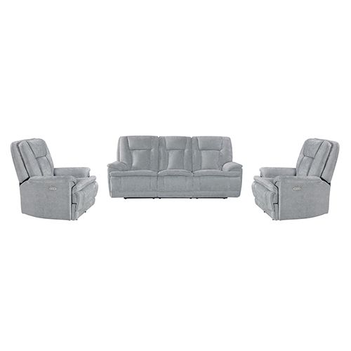 3+1+1 Seater Power Recliner Sofa Set in Grey