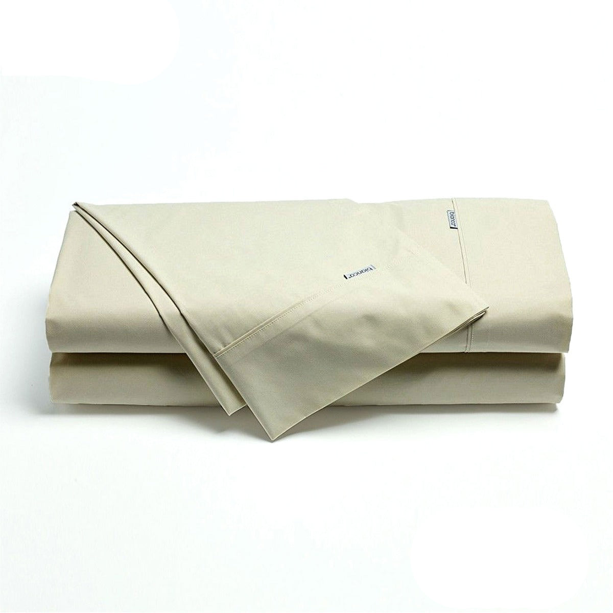Bianca Heston Cotton Percale Sheet Set Stone Super King