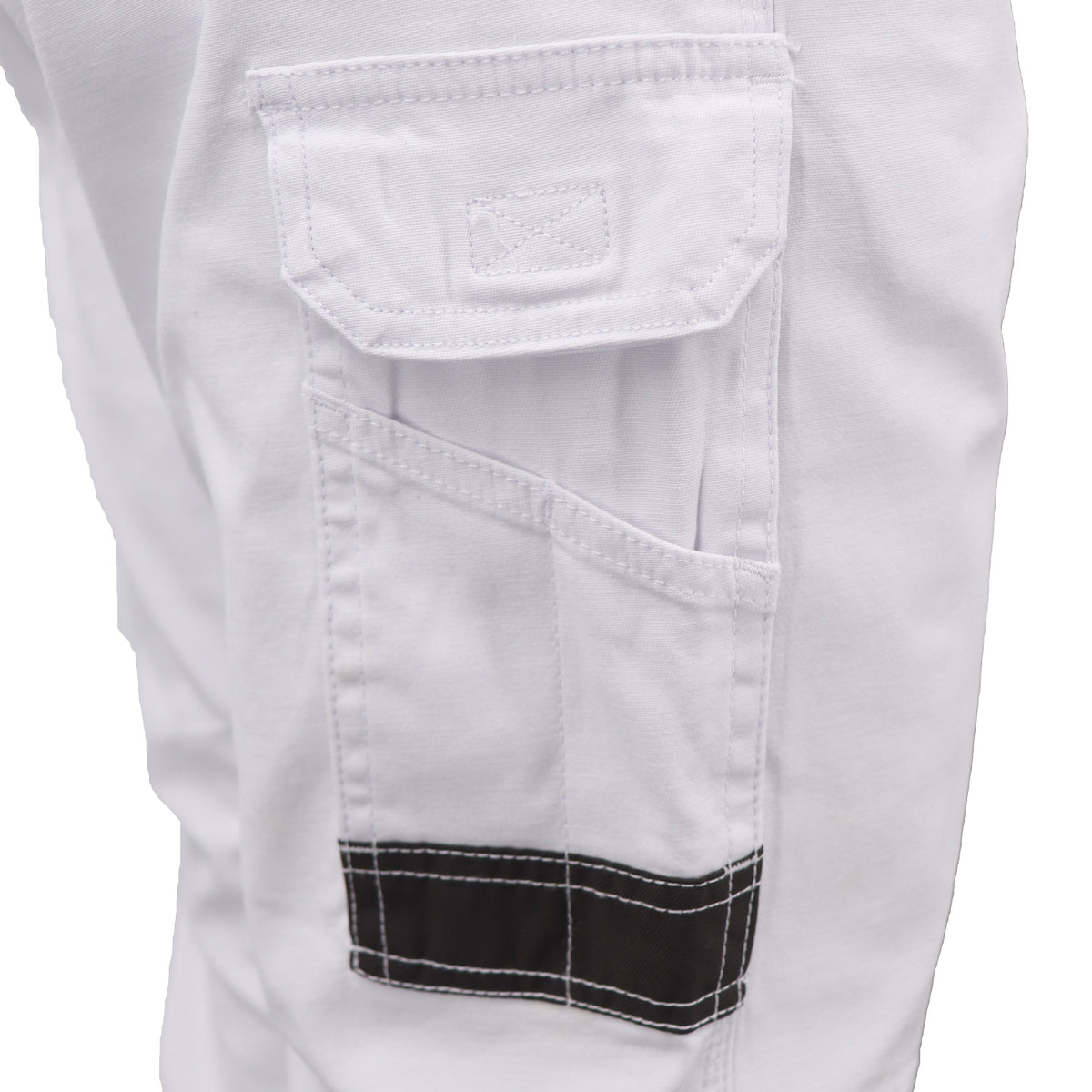 Men's Cargo Cotton Drill Work Pants UPF 50+ 13 Pockets Tradies Workwear Trousers, Black, 28