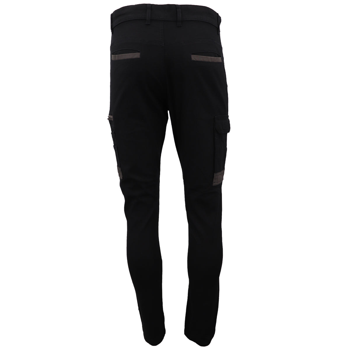 Men's Cotton Drill Cargo Work Pants UPF 50+ 13 Pockets Tradies Workwear Trousers, Navy, 34