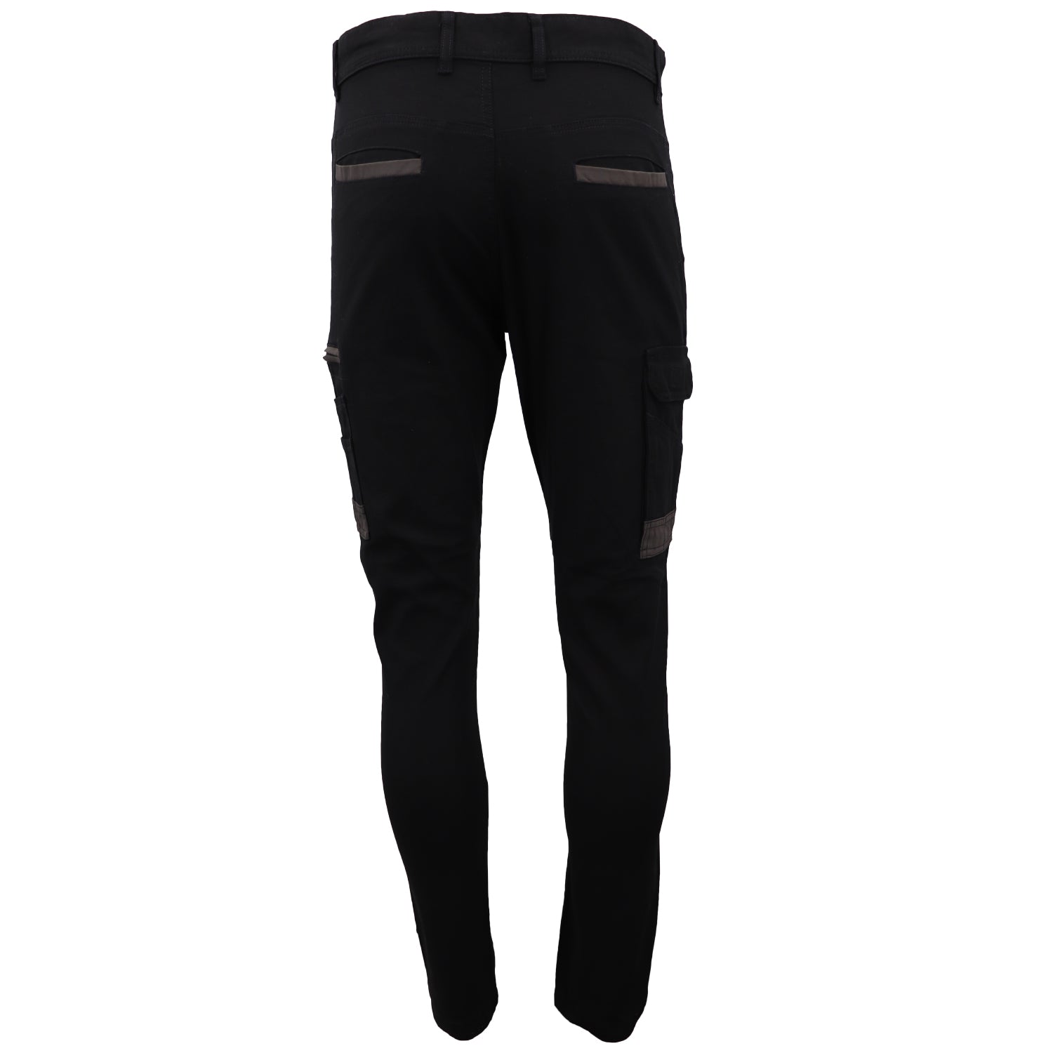 Men's Cotton Drill Cargo Work Pants UPF 50+ 13 Pockets Tradies Workwear Trousers, Navy, 38