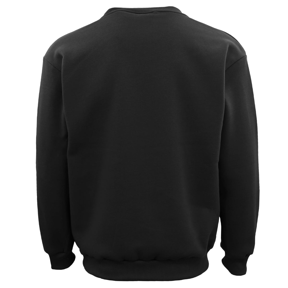 New Adult Unisex Plain Pullover Fleece Jumper Mens Long Sleeve Crew Neck Sweater, Royal Blue, M
