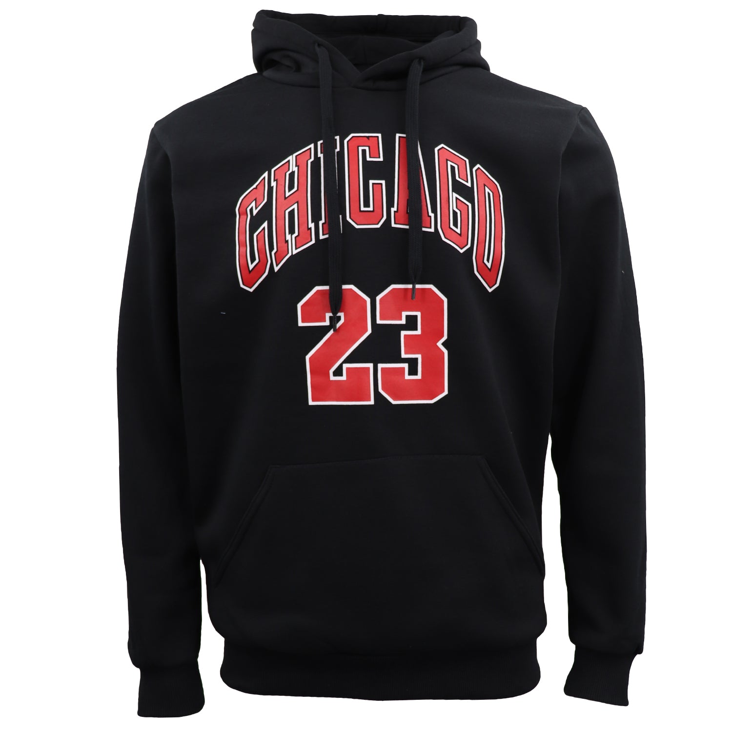 Men's Fleece Pullover Hoodie Jacket Sports Jumper Jersey Chicago Golden State, Red - Chicago 23, L