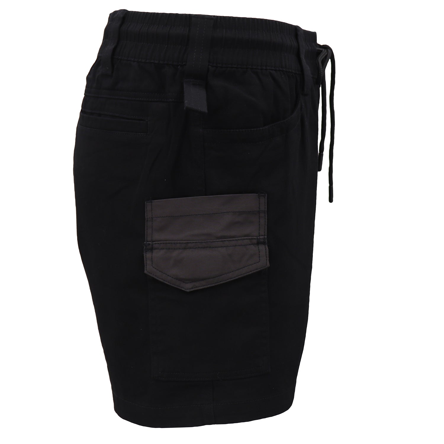 Mens Cargo Cotton Work Shorts 10 Pockets Tradies Utility Pants Workwear Trousers, Black, 32