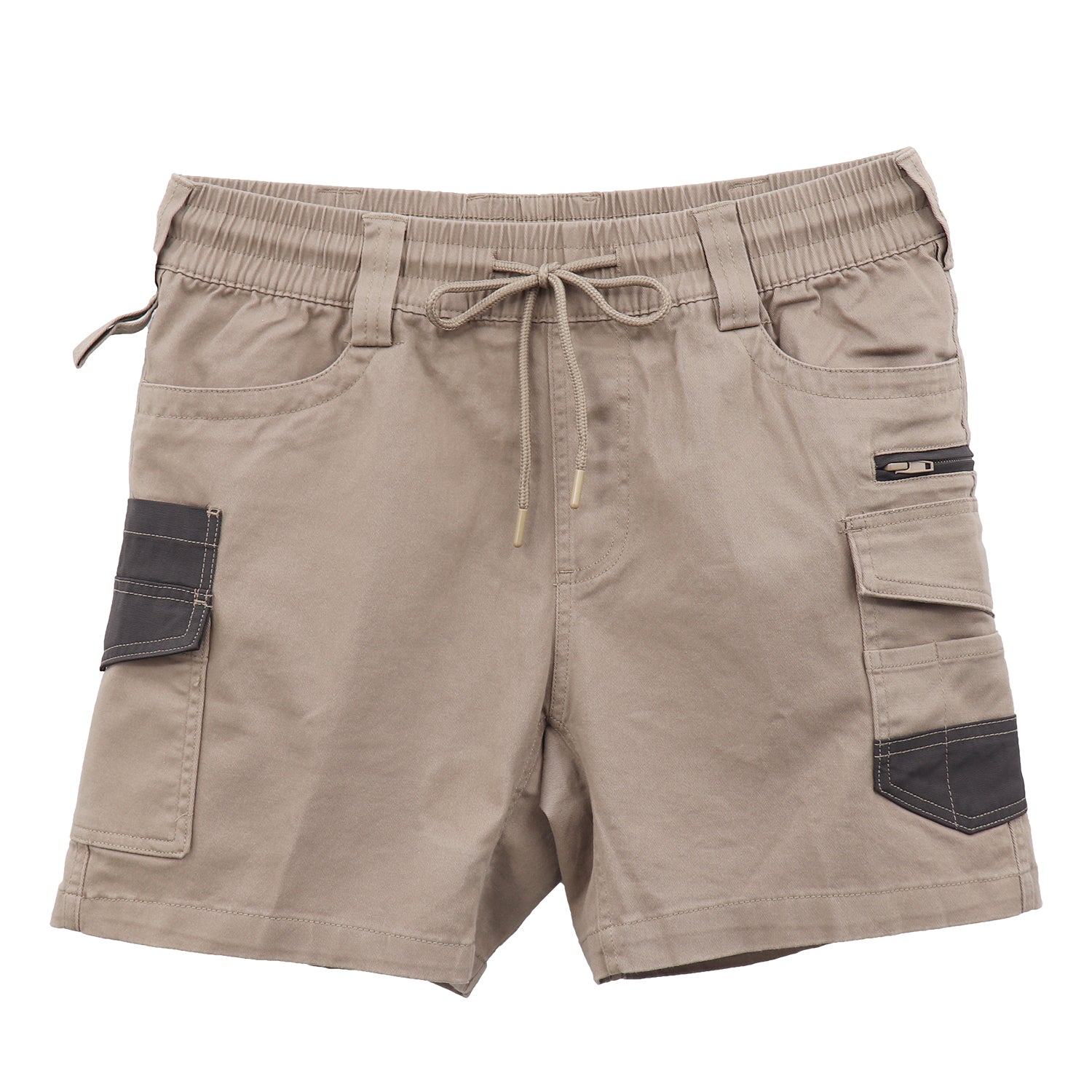 Mens Cargo Cotton Work Shorts 10 Pockets Tradies Utility Pants Workwear Trousers, Khaki, 32