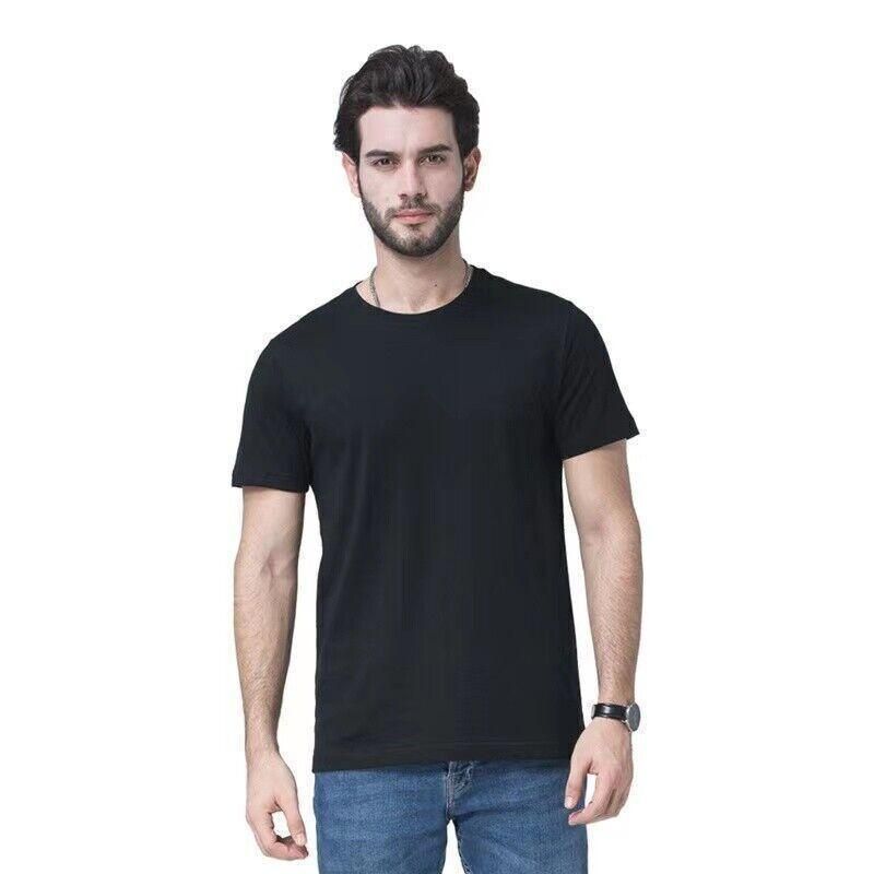 Men's T-shirt Plain Blank 100% heavy Cotton Basic Tee Short Sleeve Large S - 5XL Grey - 3XL