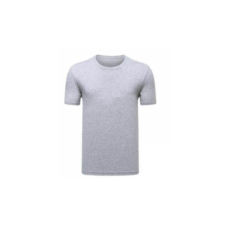 Men's T-shirt Plain Blank 100% heavy Cotton Basic Tee Short Sleeve Large S - 5XL Grey - 4XL