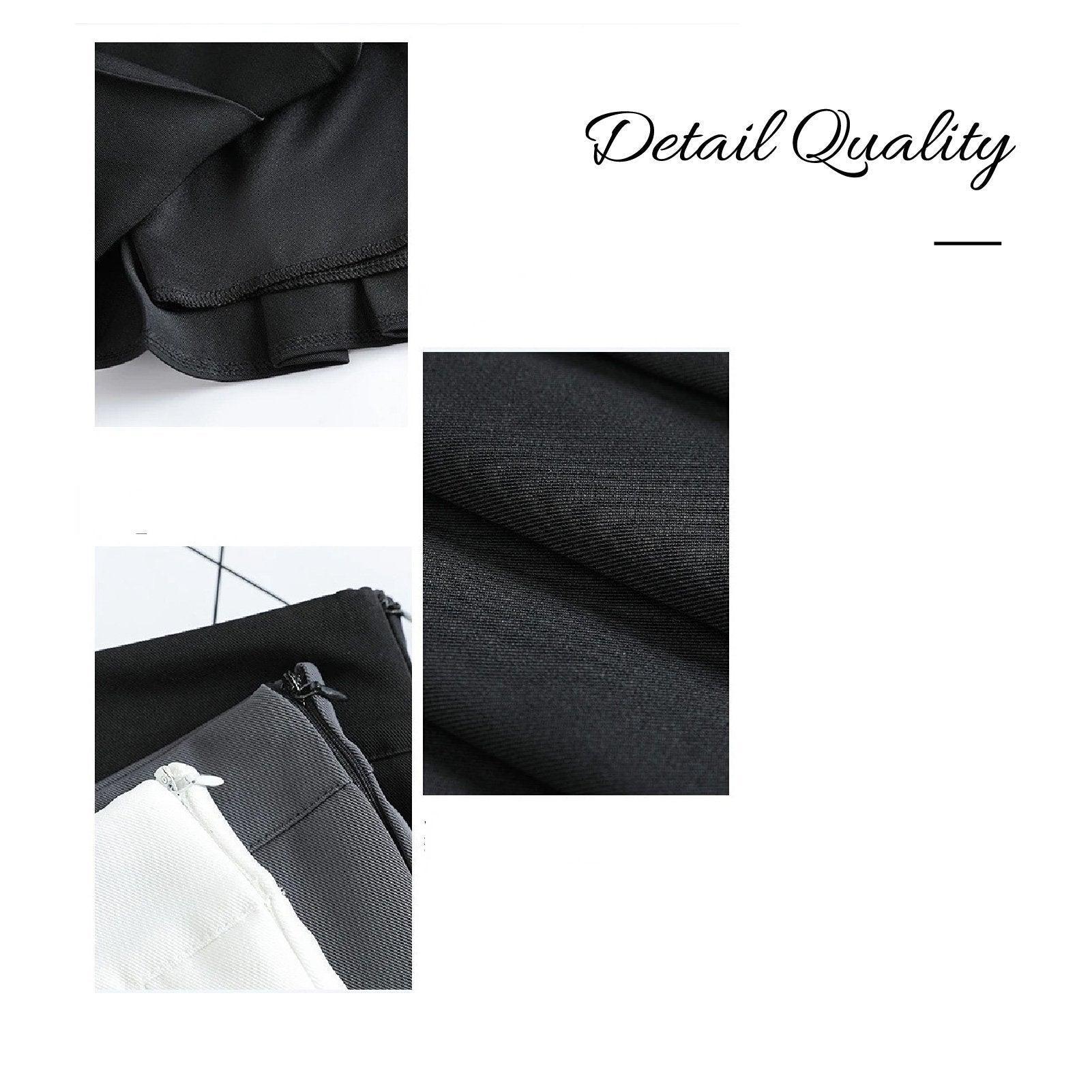 Grey Women High Waist Pleated Tennis Skirt Summer Slimming - S