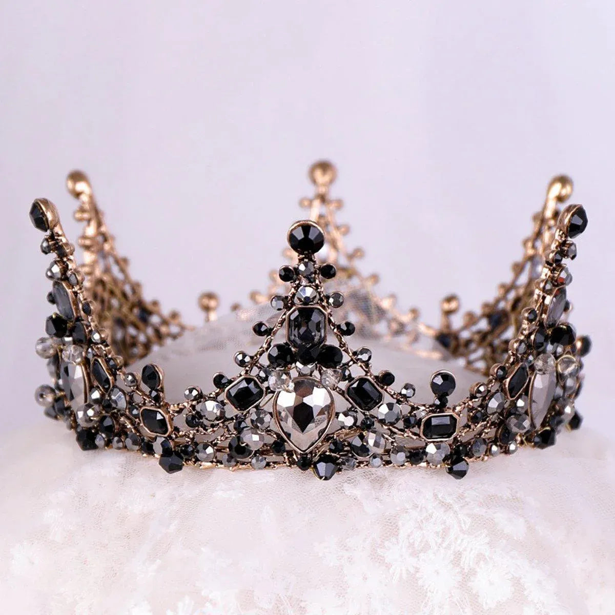 Baroque Princess Full Circle Crown Birthday Wedding Decor Performance Headwear