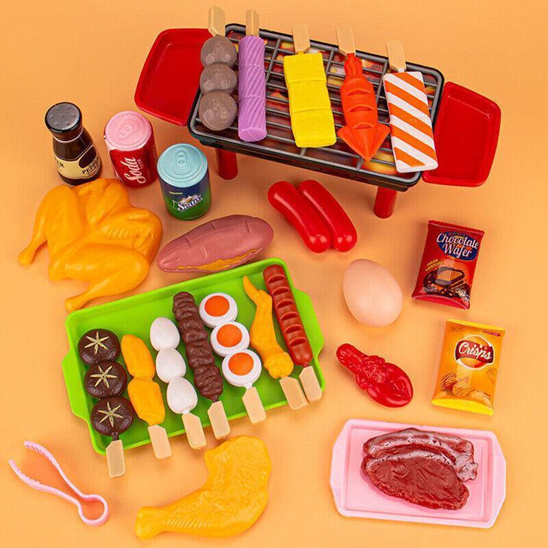 28PCS Pretend BBQ Grill Cooking Food Toy Set for Role Play