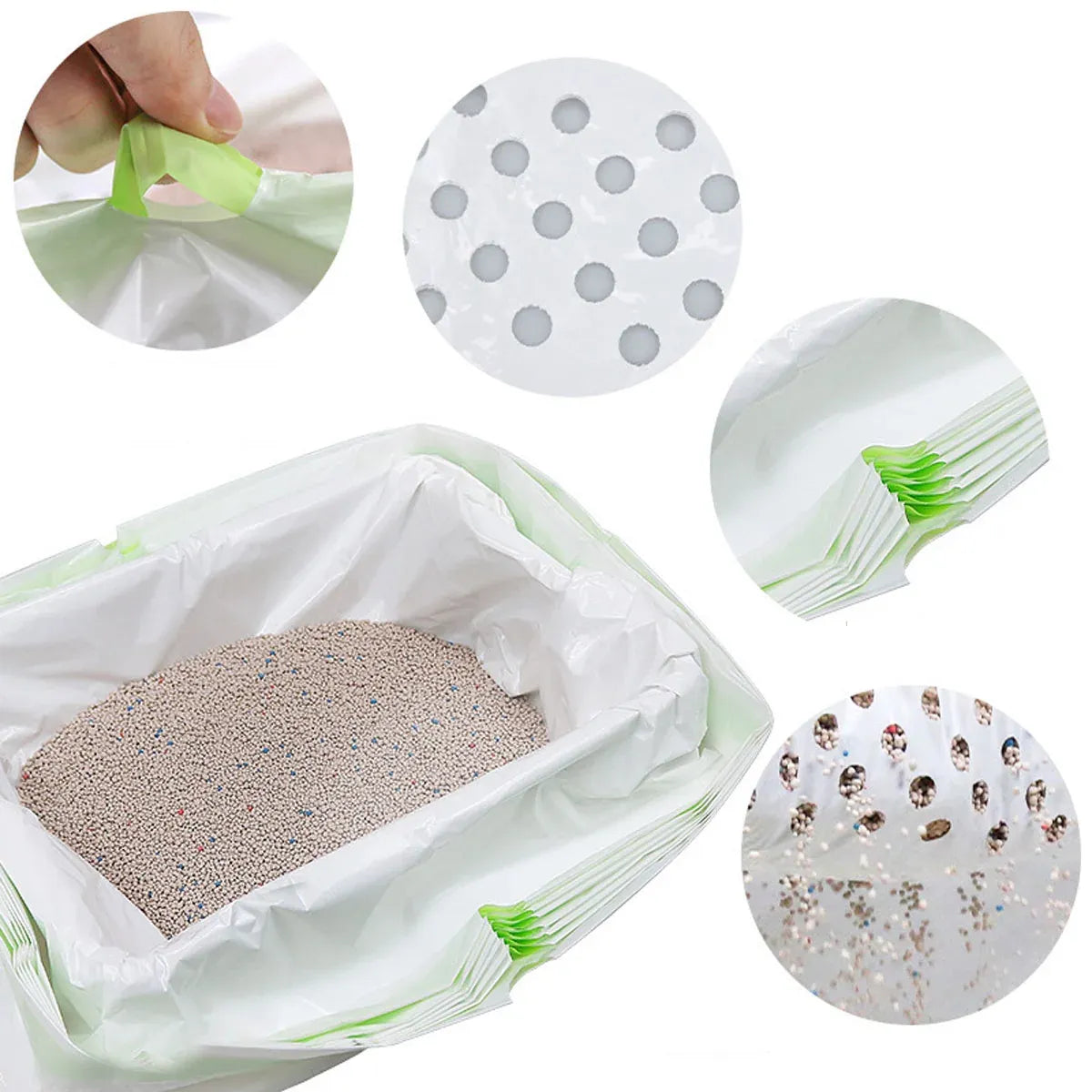 4-Roll Cat Litter Sifting Bag Set