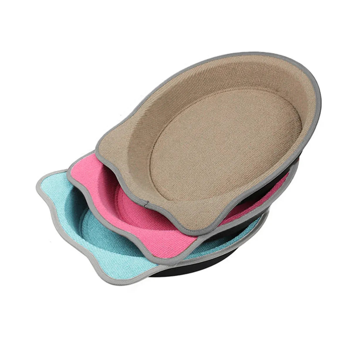 Cat Scratching Post Pad 2 in 1 PP Blanket Non Slip Indoor Kitten 38 x 38 x 5cm - Blue