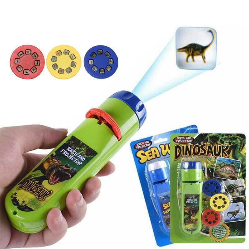 Torch Projector Educational Toy Gift for Ages 3 to 12 with Slide Show Feature - Animal