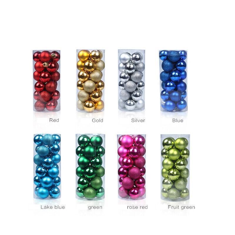 24Pcs/Pack Christmas Tree Xmas Balls Decorations Baubles Party Wedding Ornament - Dark Blue
