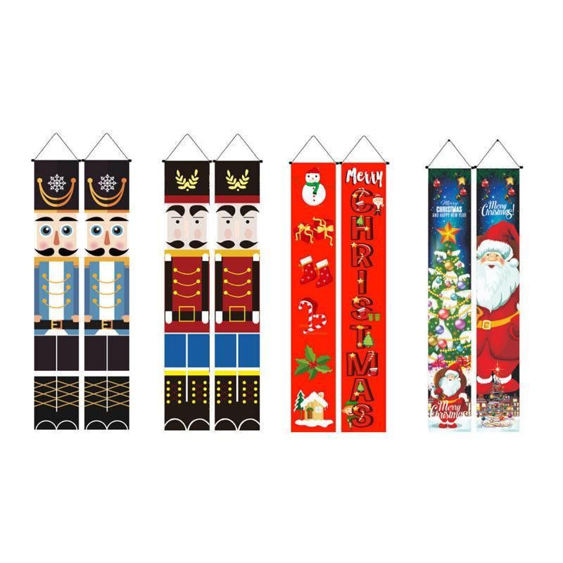 Nutcracker Soldier Door Banner Couplet Merry Christmas Xmas Decoration Ornaments - 04