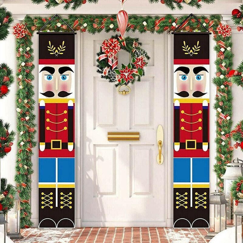 Nutcracker Soldier Door Banner Couplet Merry Christmas Xmas Decoration Ornaments - 04