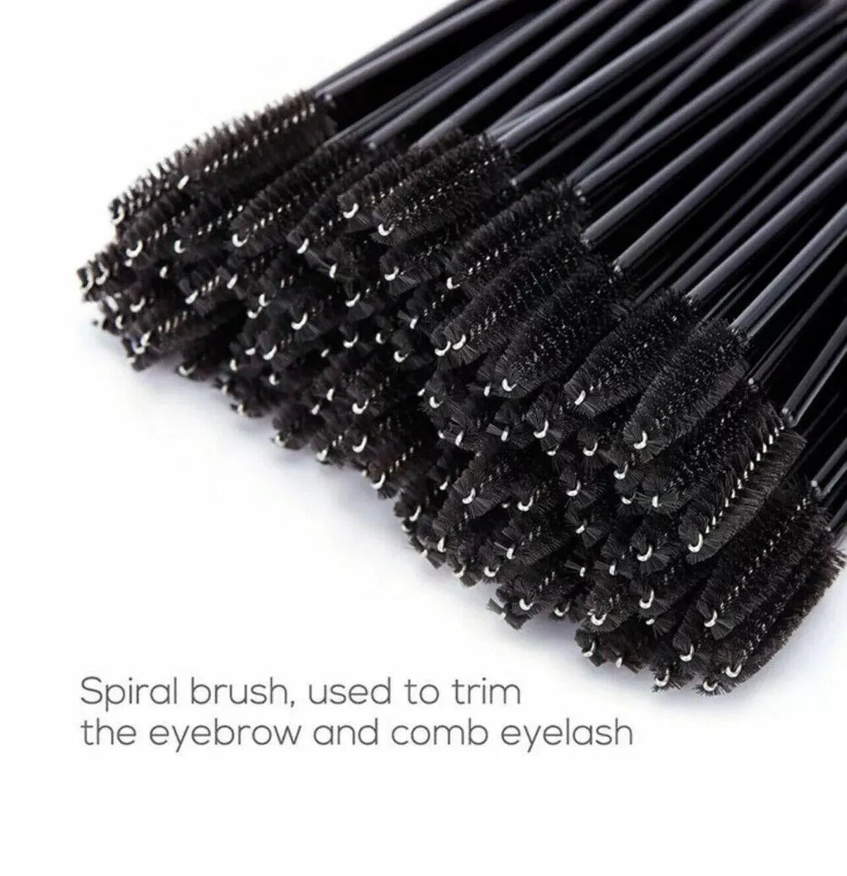 50X Disposable Mascara Wands Eyelash Brushes Applicator Lash Extension Brush - black+black