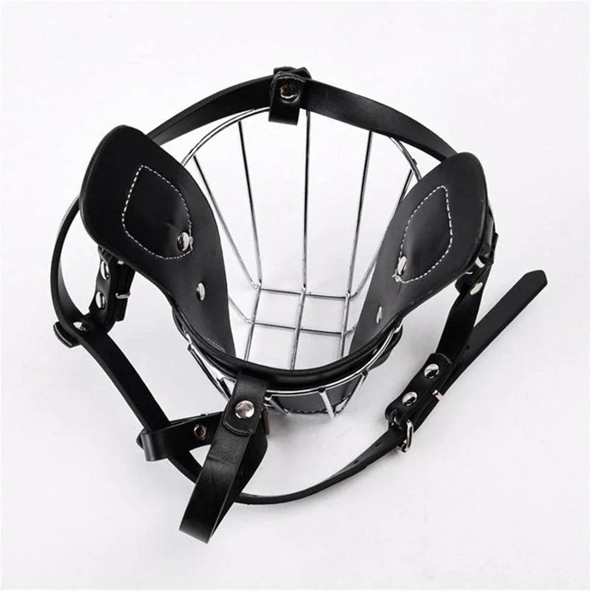 Anti Bite Anti Bark Dog Muzzle Mouthguard Adjustable for Small Medium Large Dogs - Black-L