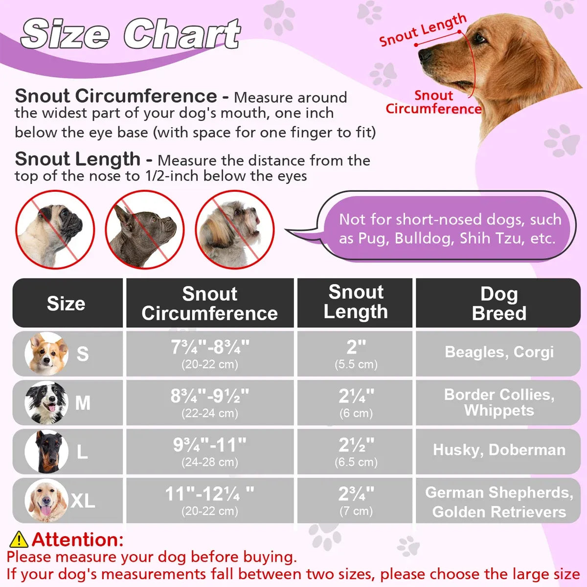 Pet Dog Breathable Lightweight Muzzle Face Mask Prevent Dogs Biting People Use - L