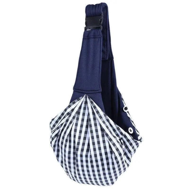 Portable Pet Sling Carrier Shoulder Bag for Small Dogs and Cats Travel Outdoor - Black